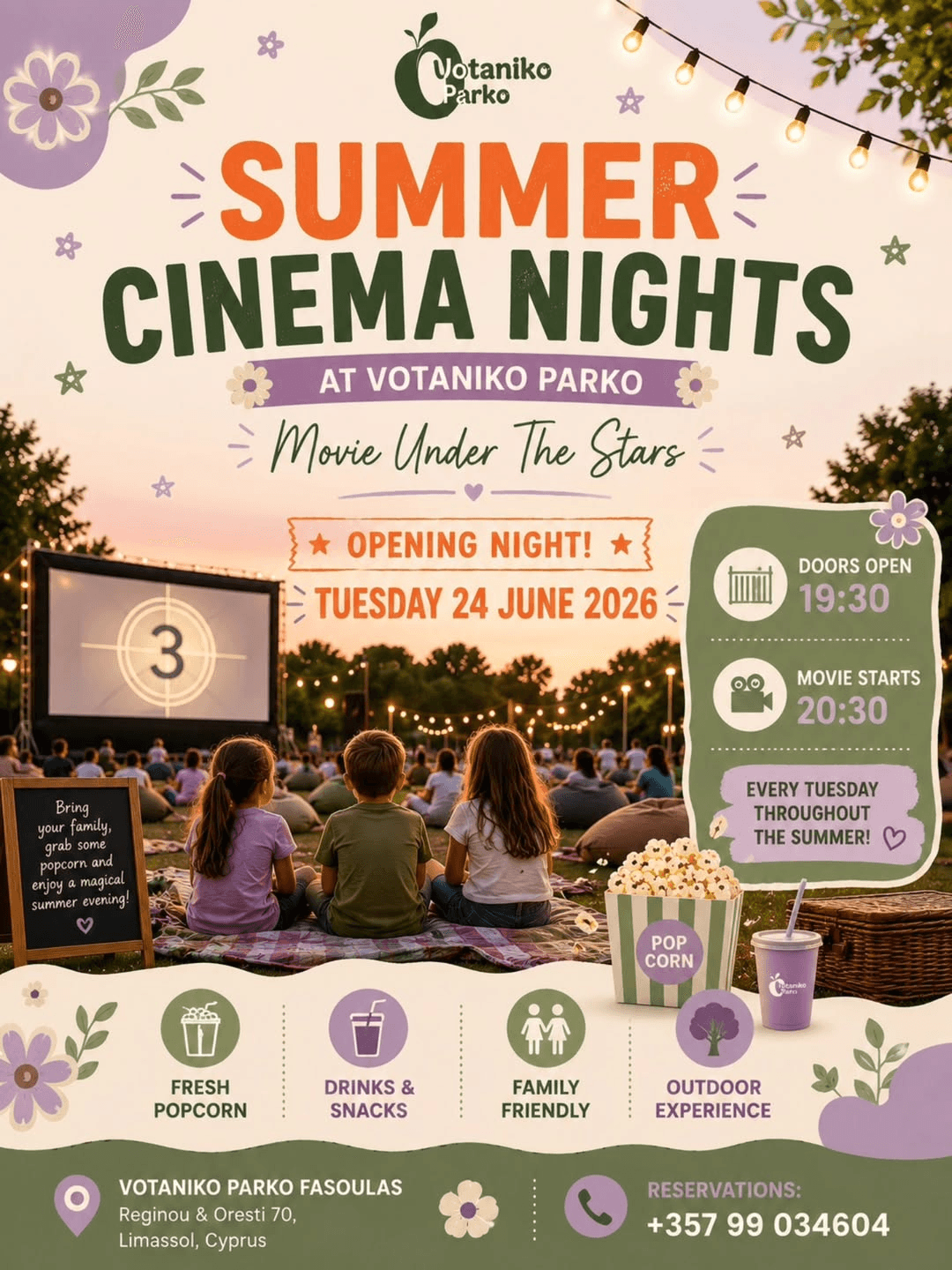 Summer Cinema Nights at Votaniko Parko – Movie Under The Stars